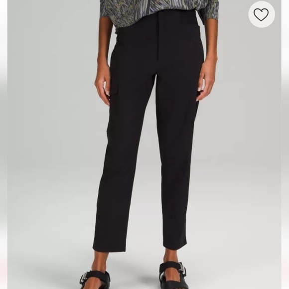 lululemon athletica Pants - Lululemon Lab Utility Trousers Cargo Pocket Pants Size 6 Black 28"